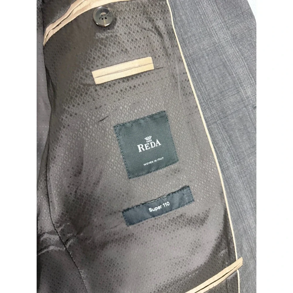 Hugo Boss Reda Super 110 Wool Blazer Mens 34R Charcoal‎ Grey Glen Check Sport